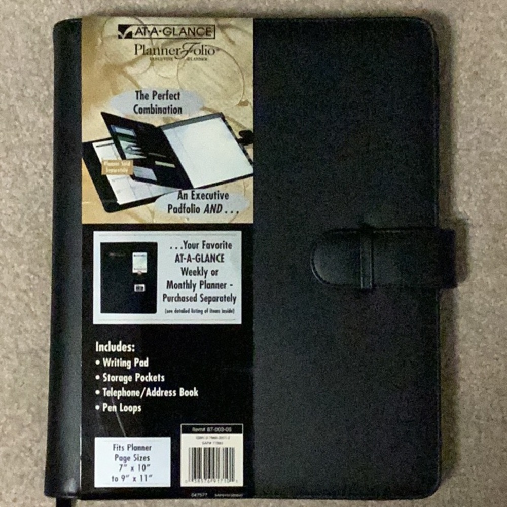 New at a glance planner folio